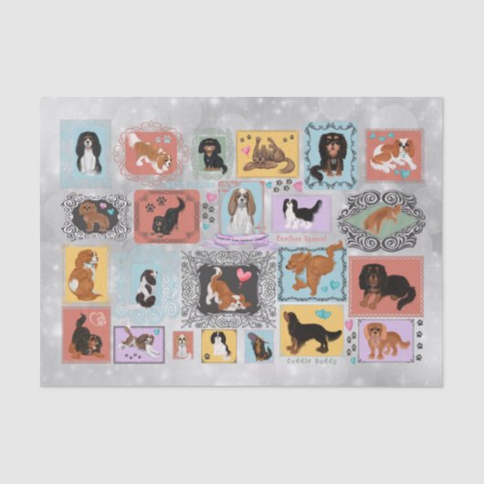 Cavalier King Charles Spaniel Tissuepapier (Voorkant)