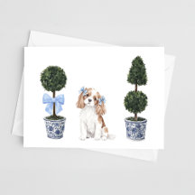 Cavalier King Charles Spaniel Topiary Waterverf