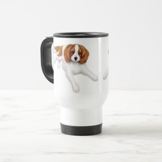 Cavalier King Charles Spaniel Travel Mug Reisbeker (Voorkant links)