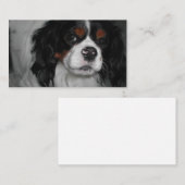 cavalier king charles spaniel tri visitekaartje (Voorkant / Achterkant)