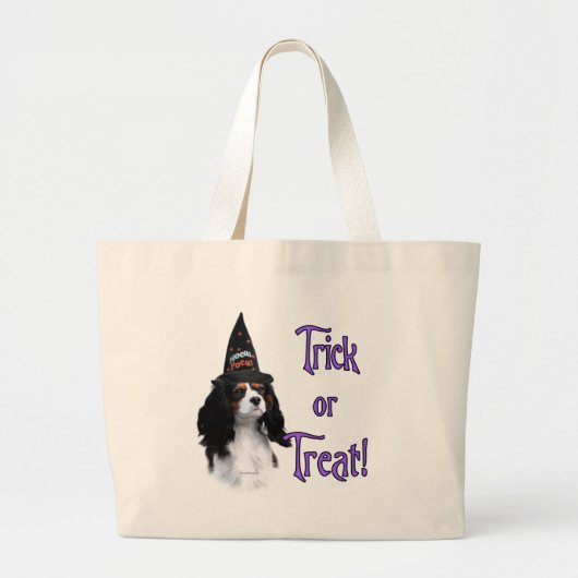 Cavalier King Charles Spaniel Trick Grote Tote Bag (Voorkant)