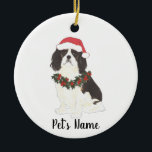 Cavalier King Charles Spaniel (Tricolor) Keramisch Ornament<br><div class="desc">Maak dit jaar de mooie lijst met een ornament van je favoriete kleine cavalier king charles elf! Voor de liefste geschenken,  combineer het met een bijpassende kunstafdruk of een ander item uit mijn collectie!</div>