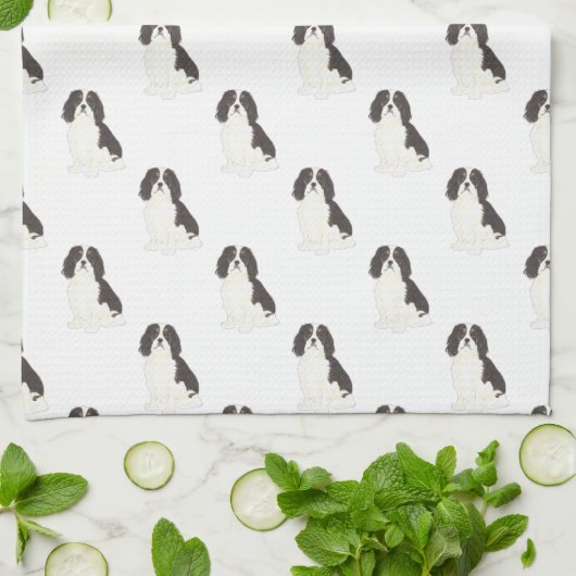 Cavalier King Charles Spaniel (Tricolor) Theedoek (Gevouwen)