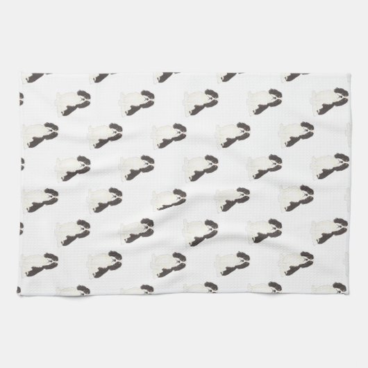 Cavalier King Charles Spaniel (Tricolor) Theedoek (Horizontaal)