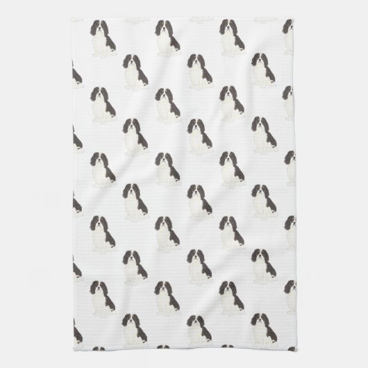 Cavalier King Charles Spaniel (Tricolor) Theedoek (Verticaal)