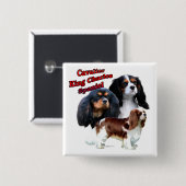 Cavalier King Charles Spaniel Trio 2 - Button (Voorkant /achterkant)