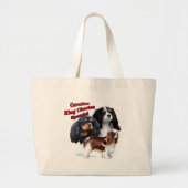 Cavalier King Charles Spaniel Trio 2 Grote Tote Bag (Voorkant)