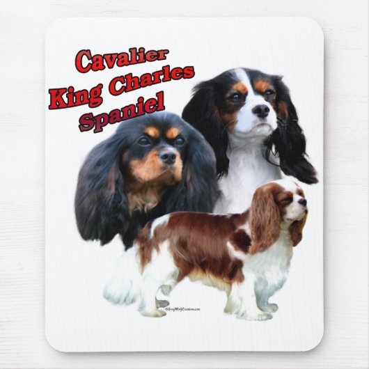 Cavalier King Charles Spaniel Trio 2 Muismat (Voorkant)