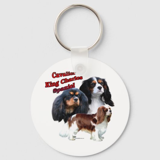 Cavalier King Charles Spaniel Trio 2 - Sleutelhang Sleutelhanger (Voorkant)