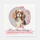 Cavalier King Charles Spaniel Trouwservetten Servet (Voorkant)