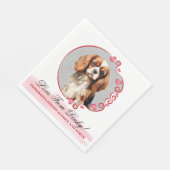 Cavalier King Charles Spaniel Trouwservetten Servet (Hoek)