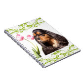 Cavalier King Charles Spaniel Tulpen Notitieboek (Rechterzijde)