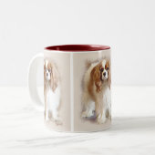 Cavalier King Charles Spaniel Tweekleurige Koffiemok (Voorkant links)