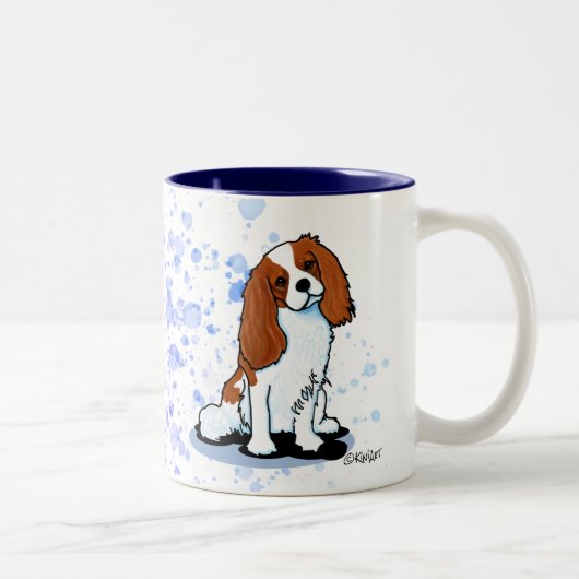 Cavalier King Charles Spaniel Two-Tone Coffee Mok (Rechts)