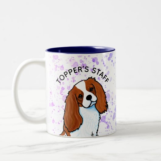 Cavalier King Charles Spaniel Two-Tone Coffee Mok (Links)