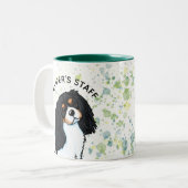 Cavalier King Charles Spaniel Two-Tone Coffee Mok (Voorkant links)
