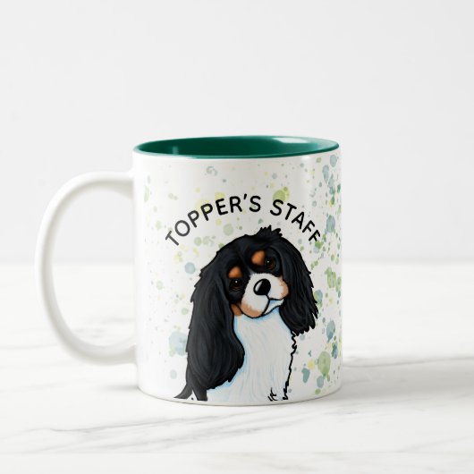 Cavalier King Charles Spaniel Two-Tone Coffee Mok (Links)