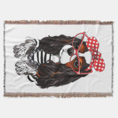Cavalier King Charles Spaniel uit Parijs met liefd Deken (Voorkant)