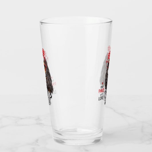 Cavalier King Charles Spaniel uit Parijs met liefd Glas (Links)