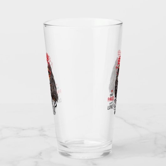 Cavalier King Charles Spaniel uit Parijs met liefd Glas (Rechts)