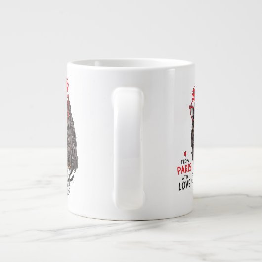 Cavalier King Charles Spaniel uit Parijs met liefd Grote Koffiekop (Achterkant)