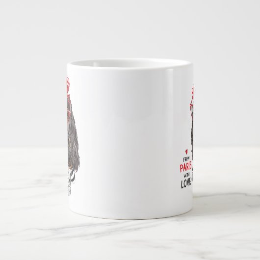 Cavalier King Charles Spaniel uit Parijs met liefd Grote Koffiekop (Voorkant)