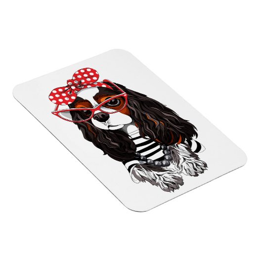 Cavalier King Charles Spaniel uit Parijs met liefd Magneet (Rechterzijde)