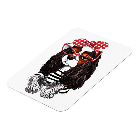 Cavalier King Charles Spaniel uit Parijs met liefd Magneet (Linkerzijde)