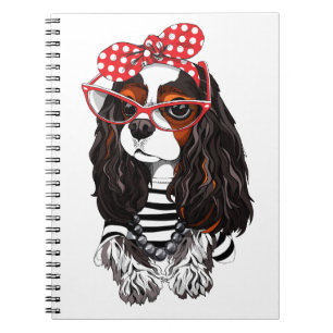 Cavalier King Charles Spaniel uit Parijs met liefd Notitieboek