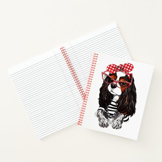 Cavalier King Charles Spaniel uit Parijs met liefd Notitieboek (Binnen)