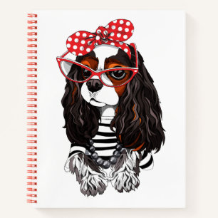Cavalier King Charles Spaniel uit Parijs met liefd Notitieboek