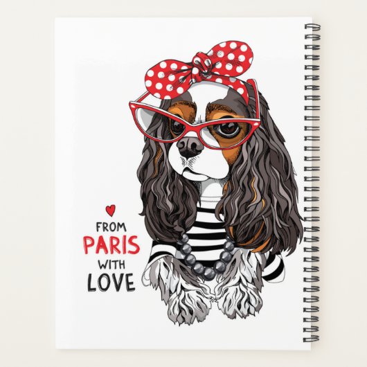 Cavalier King Charles Spaniel uit Parijs met liefd Planner (Achterkant)