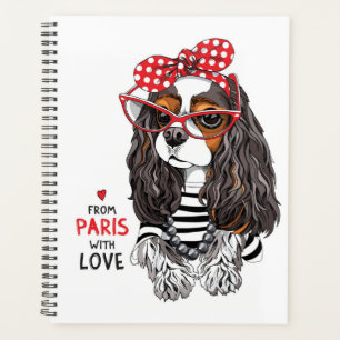 Cavalier King Charles Spaniel uit Parijs met liefd Planner