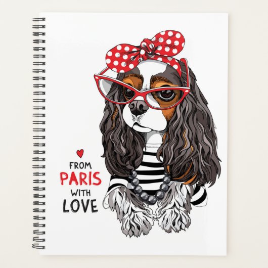 Cavalier King Charles Spaniel uit Parijs met liefd Planner (Voorkant)