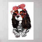 Cavalier King Charles Spaniel uit Parijs met liefd Poster (Voorkant)
