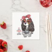 Cavalier King Charles Spaniel uit Parijs met liefd Servet (Insitu)