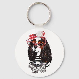 Cavalier King Charles Spaniel uit Parijs met liefd Sleutelhanger
