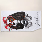Cavalier King Charles Spaniel uit Parijs met liefd Strandlaken (Voorkant)