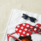 Cavalier King Charles Spaniel uit Parijs met liefd Strandlaken (In situ)