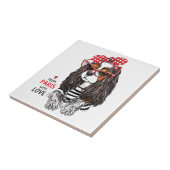 Cavalier King Charles Spaniel uit Parijs met liefd Tegeltje (Zijkant)