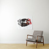 Cavalier King Charles Spaniel uit Parijs met liefd Wandkleed (In Situ (horizontaal))