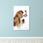 Cavalier King Charles Spaniel, uitzicht zijkant Canvas Afdruk (Insitu (Houten vloer))