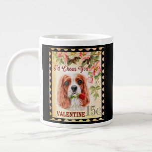 Cavalier King Charles Spaniel Valentijn met Roos Grote Koffiekop