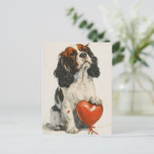 Cavalier King Charles Spaniel Valentijnsdag Briefkaart (Staand voorkant)