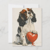 Cavalier King Charles Spaniel Valentijnsdag Feestdagenkaart (Voorkant)