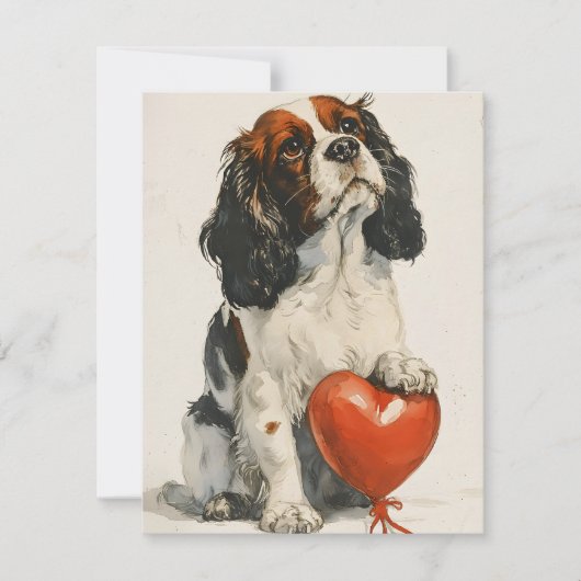 Cavalier King Charles Spaniel Valentijnsdag Feestdagenkaart (Voorkant)