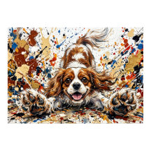 Cavalier King Charles Spaniel verfspatten kunst P