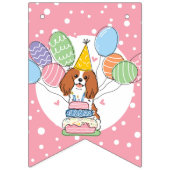 Cavalier King Charles Spaniel Verjaardagsfeestje Vlaggetjes (Eerste vlag)