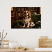 Cavalier King Charles Spaniel Victoriaanse Bibliot Poster (Keuken)