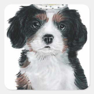 Cavalier King Charles Spaniel Vierkante Sticker